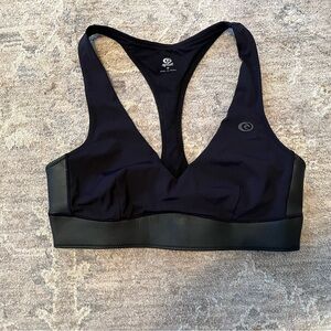 Rip Curl Mirage Black Faux Leather Bikini Top Small EUC